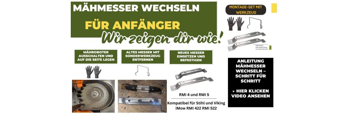 Mähmesser wechseln beim iMow RMI 4 / RMI 5 - 