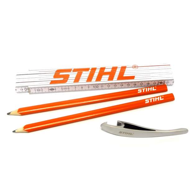 Stihl Zollstock + Zimmermannsbleistifte + Flaschenöffner