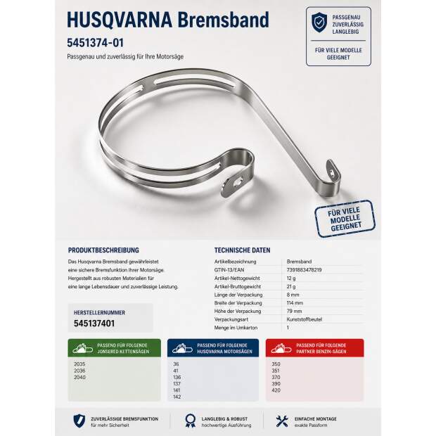 Husqvarna Bremsband 5451374 – 01