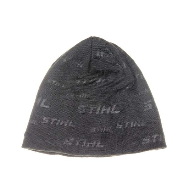 Stihl Strickmütze Schwarz Beanie, Innenfutter Fleece