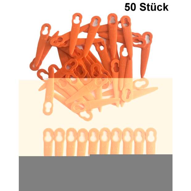 50 Stück Kunststoffmesser Kompatibel für Stihl PolyCut 2-2 und PolyCut 3-2