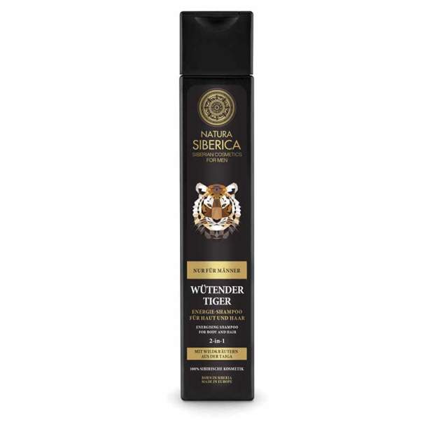Männer Men-Energie Shampoo & Dusche für Haut- und Haar *Wütender Tiger*, 250 ml