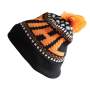 Stihl Mütze Schwarz Orange mit Bommel one fits all Wintermütze Arbeitsmütze