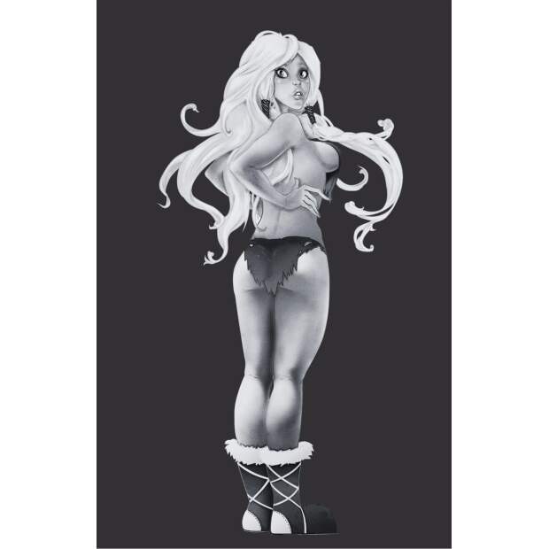 Erotikmagnet Kühlschrankmagnet Erotik Pin Up Girls Walküre Schwarz/Weiß