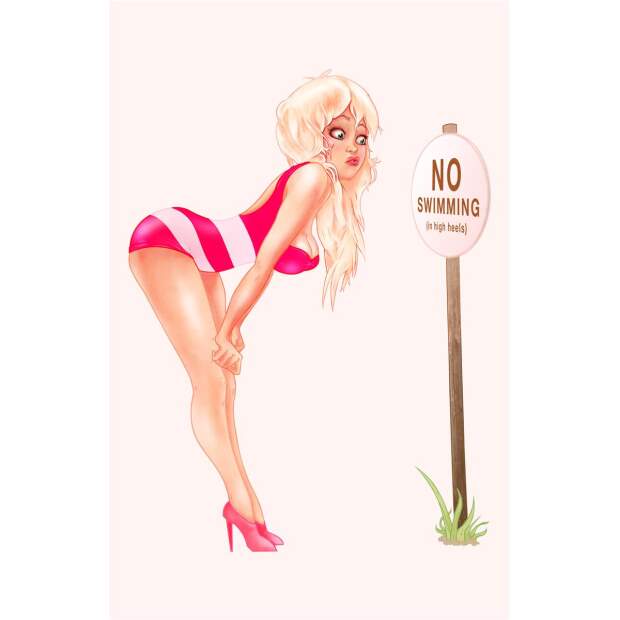 Erotikmagnet Kühlschrankmagnet Erotik Pin Up Girls No Smooking