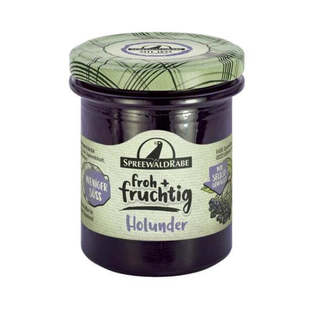 Holunder Fruchtaufstrich - Premium Qualität - weniger süss - [225g Glas]
