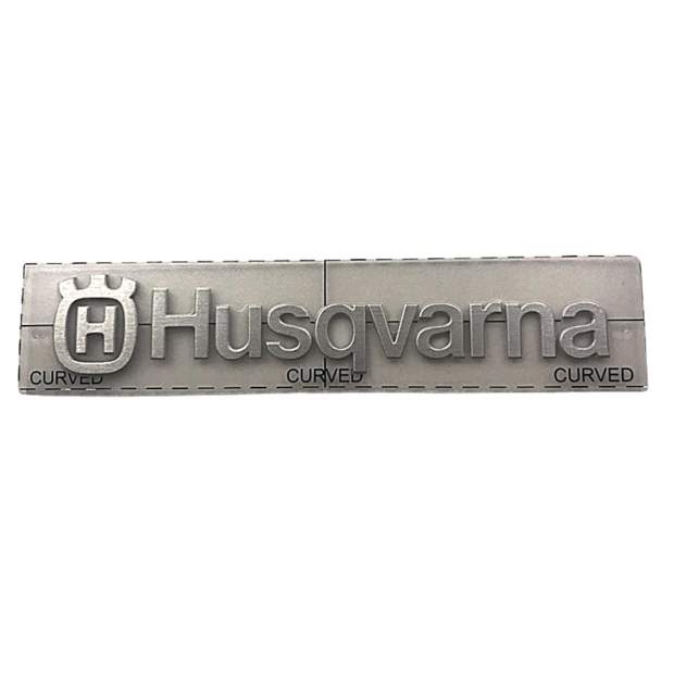 Husqvarna Logo-Aufkleber Emblem 17cm - Elegantes Silber-Dekal für Geräte & mehr