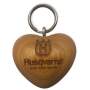 Husqvarna Schlüsselanhänger Holz-Herz mit Gravur Logo