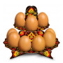 Oster Ständer Ostereierhalter für 12 Eier Tablett Etagere Ostereier Khokhloma