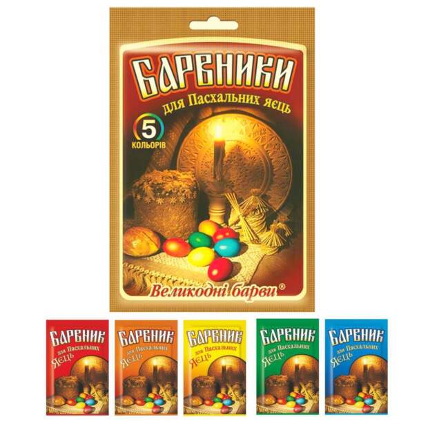 Eierfarbe Ostern Barvniki  5 Farben, pro Farbe für ca. 20 Eier