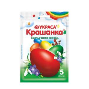Ostereier Farbe 5er-Set Kraschanka rot, orange, gelb,...