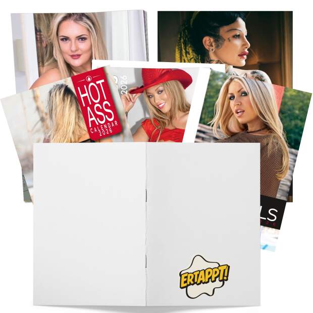 Erotik Kalender 2026 Sexy Girls Set HCGirl, Sexy Girl, Hot Ass, Tattoo Girls, Big Boobs Schutzmappe und Sticker