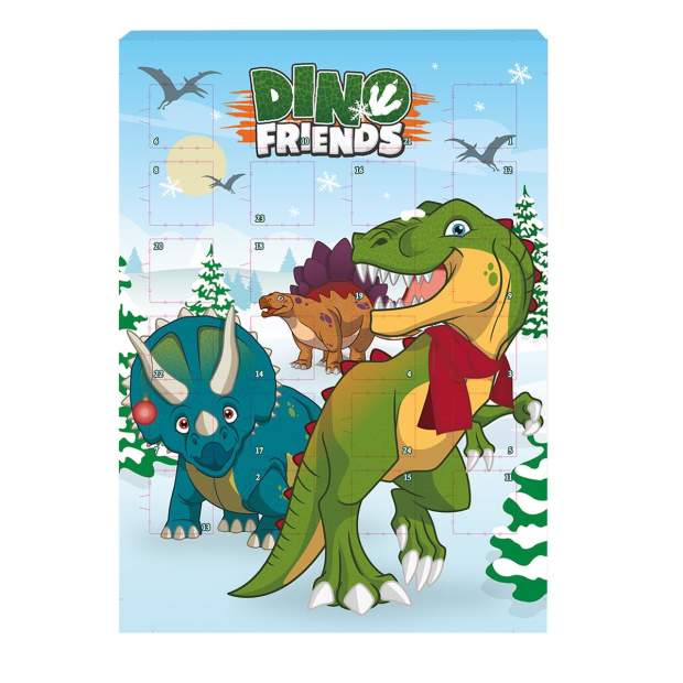 Dino Friends Adventskalender gefüllt mit Vollmilchschokolade
