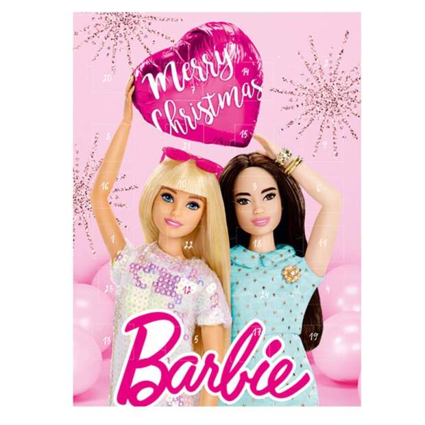 Barbie Adventskalender Weihnachtskalender Kinder Schokolade Barbie mit zwei Mädchen