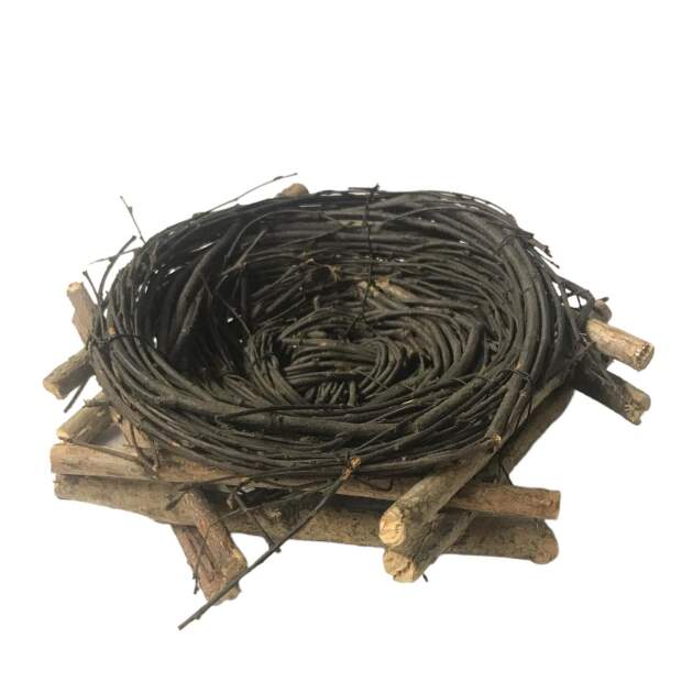 Osternest aus Birkenreisig Ø 18–20 cm – Natürliches Deko-Nest mit Birkenstöckchen
