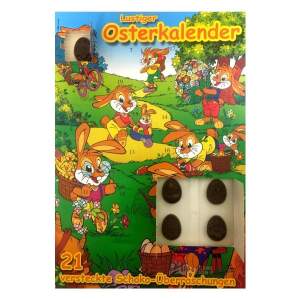 Lustiger Osterkalender mit Schokolade, Schoko Osterhasen...