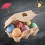 Kreide Eier Kinderkreide Straßenmalkreide Kreide-Eier in bunten Farben Tafelkreide Ostereier aus Kreide (6teilig)