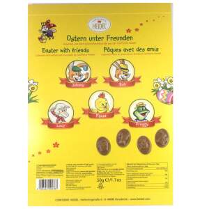 Heidel Osterkalender mit Schokolade 50g & Straßenmalkreide Riesenkreide 4 Farben
