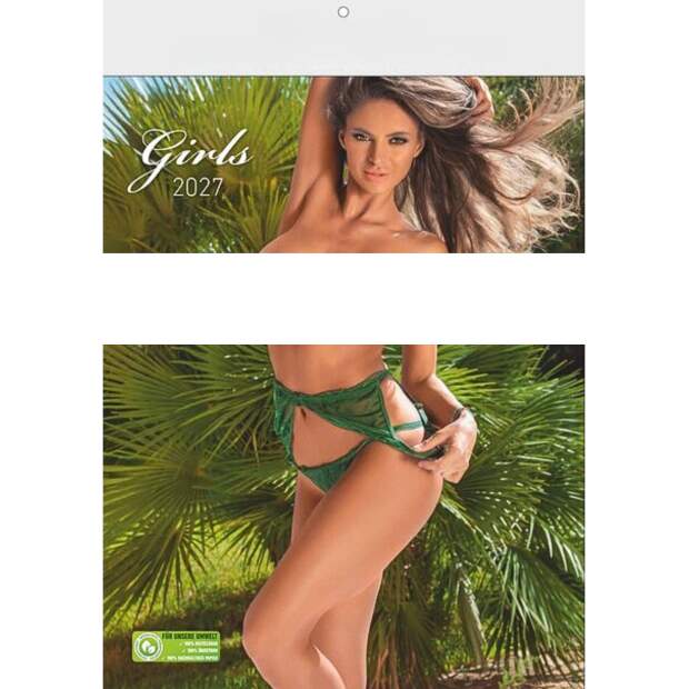Girls Kalender 2027 Wandkalender für Werkstatt A4 Wandklappe Lochung