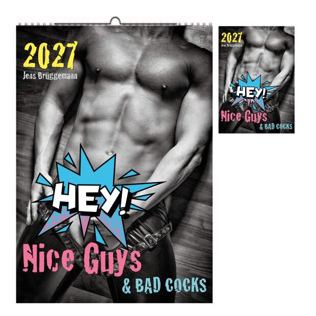 Nice Guys & Bad Cocks Männer Erotikkalender A4 & Postkarte A6 Kalender Set 2027