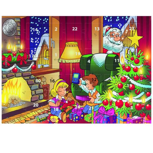 Adventskalender Kinder Weihnachtsmann Weihnachten Schokoladenkalender Farbe (rot)