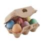 Straßen- und Tafelkreide im Ei-Format: Bunte Frühlingsbox mit 6 Farben und Nostalgie Hase