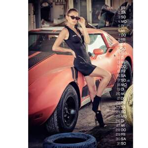 Erotik Kalender 2026 Oldtimer & Girls Wandkalender DIN A3