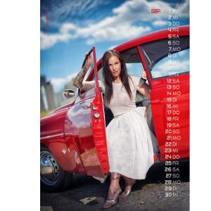 Erotik Kalender 2026 Oldtimer & Girls Wandkalender DIN A3
