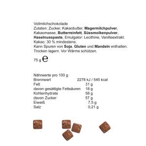 Adventskalender mit Schokolade – Chocolaterie Amélie, nostalgisches Stadtmotiv (75 g)