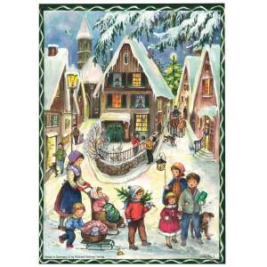 Adventskalender mit Schokolade – Nostalgisch...
