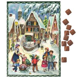 Adventskalender mit Schokolade – Nostalgisch...