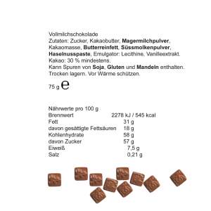 Adventskalender mit Schokolade – Nostalgisch Winterliches Dorftreiben zum Aufstellen & Aufhängen (75g)