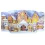 Adventskalender Nostalgischer Domplatz 1947 – Magische Kulisse mit Glitzer und Charme