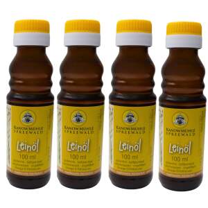 4 x 100ml Leinöl Speiseleinöl kaltgepresst...