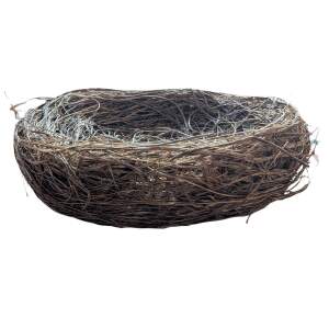 Natur-Grasnest Ø 15 cm – Handgefertigtes Osternest oder Deko-Vogelnest aus getrocknetem Gras