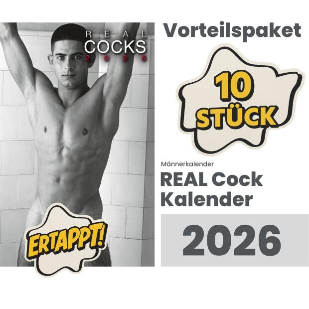 Erotikkalender 2026 Pin-up Real Cock Kalender - 10 Stück -