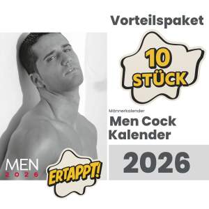 Erotikkalender 2026 Pin-up Men Kalender - 10 Stück -