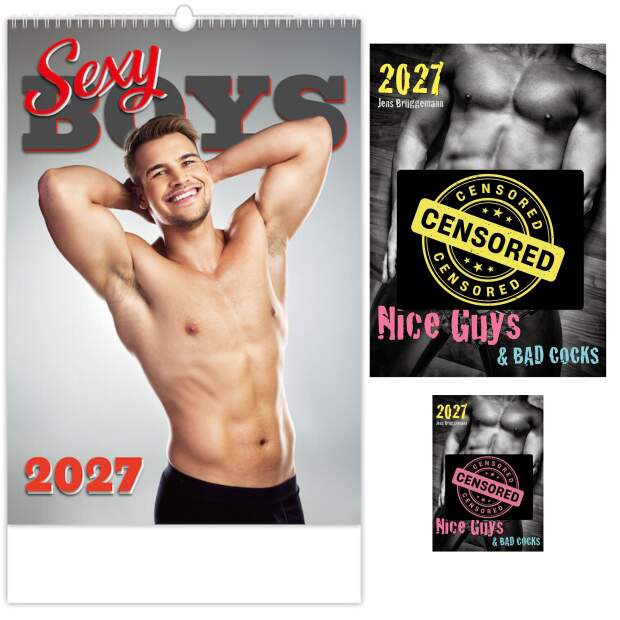 Sexy Boys Kalender 2027 - 31,5  x 45 cm - Nice Guys Kalender 2027 - Postkarte