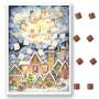 Adventskalender mit Schokolade – Nostalgisches Engel-Motiv, zum Aufstellen & Aufhängen (75 g)