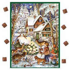 Adventskalender mit Schokolade – Nostalgisches...