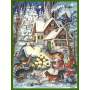 Adventskalender A4 – Waldweihnacht | Nachdruck 1960er, Motiv mit Tieren