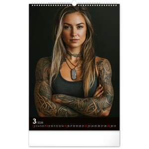 Inked Girls Kalender 2026 – Wandkalender mit Tattoo-Frauen & Models, 33×46 cm
