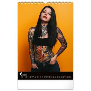 Inked Girls Kalender 2026 – Wandkalender mit Tattoo-Frauen & Models, 33×46 cm