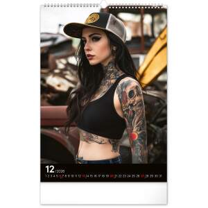 Inked Girls Kalender 2026 – Wandkalender mit Tattoo-Frauen & Models, 33×46 cm