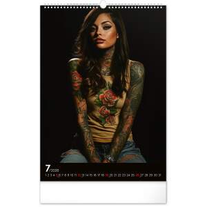 Inked Girls Kalender 2026 – Wandkalender mit Tattoo-Frauen & Models, 33×46 cm