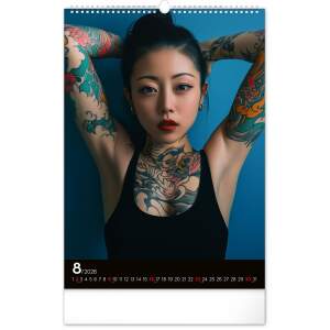 Inked Girls Kalender 2026 – Wandkalender mit Tattoo-Frauen & Models, 33×46 cm