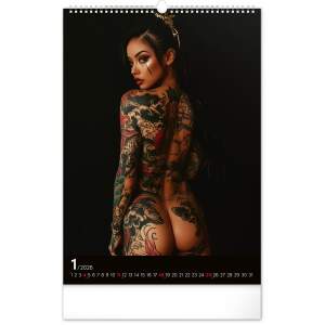 Inked Girls Kalender 2026 – Wandkalender mit Tattoo-Frauen & Models, 33×46 cm