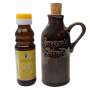 Spreewald Leinöl Geschenkset Braun – 100 ml Kanow-Mühle & Keramikflasche 100 ml mit Kork