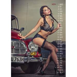 Oldtimer & Girls Kalender 2027 - Erotik Wandkalender DIN A3 | Jens Brüggemann