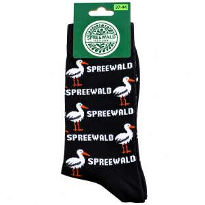 Spreewald Duftsocken Storch schwarz Gr. 37–44 – zart duftend